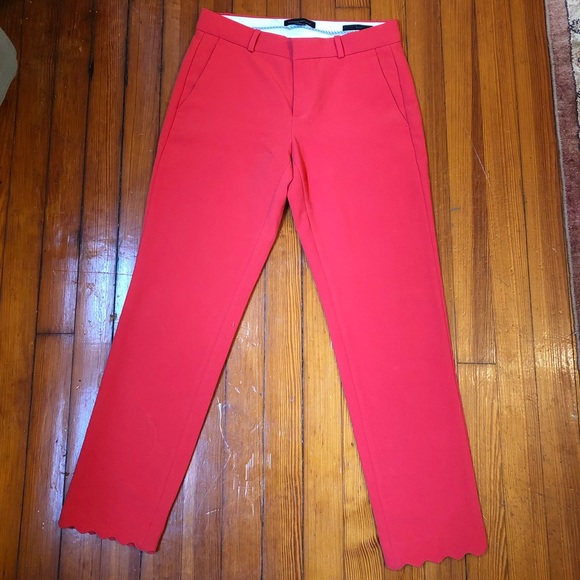 Avery Straight-Fit Scalloped Ankle Pant - Picture 2 of 6